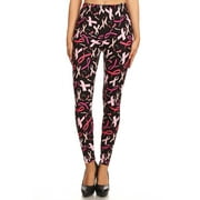Women's Regular Breast Cancer Awareness Ribbon Pattern Printed Leggings