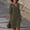 Army Green, variant on Women's Casual Dress And Short Sleeve Holiday Semi Casual Dress V-Neck Solid Color Women’s Dress White 3XL