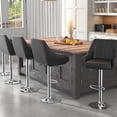thumbnail image 2 of Juego de 4 taburetes de bar VECELO con altura regulable, color negro, 2 of 7