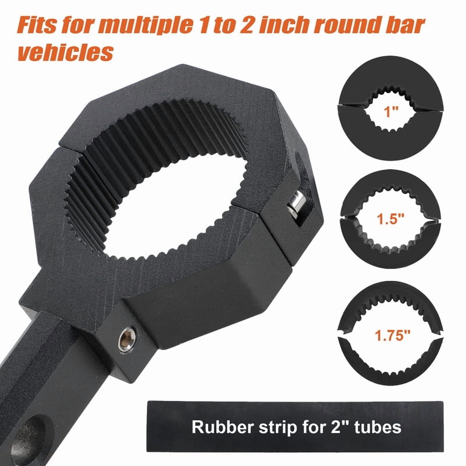 Roykaw Flag Mount Whip Light Mount for ATV/UTV, Anti-Rolling Adjustable, Fit 1"/1.5"/1.75"/2" Bar