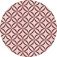thumbnail image 1 of Ahgly Company Indoor Round Patterned Light Rose Pink Area Rugs, 8' Round, 1 of 6