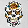 thumbnail image 5 of Wild Bobby, Day Of The Dead Sugar Skull Pop Culture Men Premium Tri Blend Tee, Heather White, Medium, 5 of 5