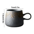 thumbnail image 3 of Metallic Glaze Handmade Ceramic Coffee Mugs, Set of 2 Dark Stoneware Tea Cups with Gold Accents, Artistic Household Mugs for Espresso, Cappuccino, Gift, 3 of 6
