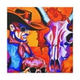 thumbnail image 1 of Cow Skull In Deco - Canvas, 1 of 10