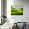 thumbnail image 3 of Nawypu Green Landscape Canvas Wall Art Rustic Nature Scenery Paintings Prints Mountain Hill Spring Home Living Room Decor, 3 of 4