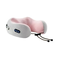 Clearance! Ikeay Neck Massager Pillow with Vibration Heating Cordless Portable Heated Massage Electric U Shape Memory Foam Neck for Travel Office Birthday,Pillow