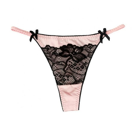

Spdoo 1 Pack Thongs for Women Sexy Lace G-string T-Back Low Waist Panties Bikini Briefs