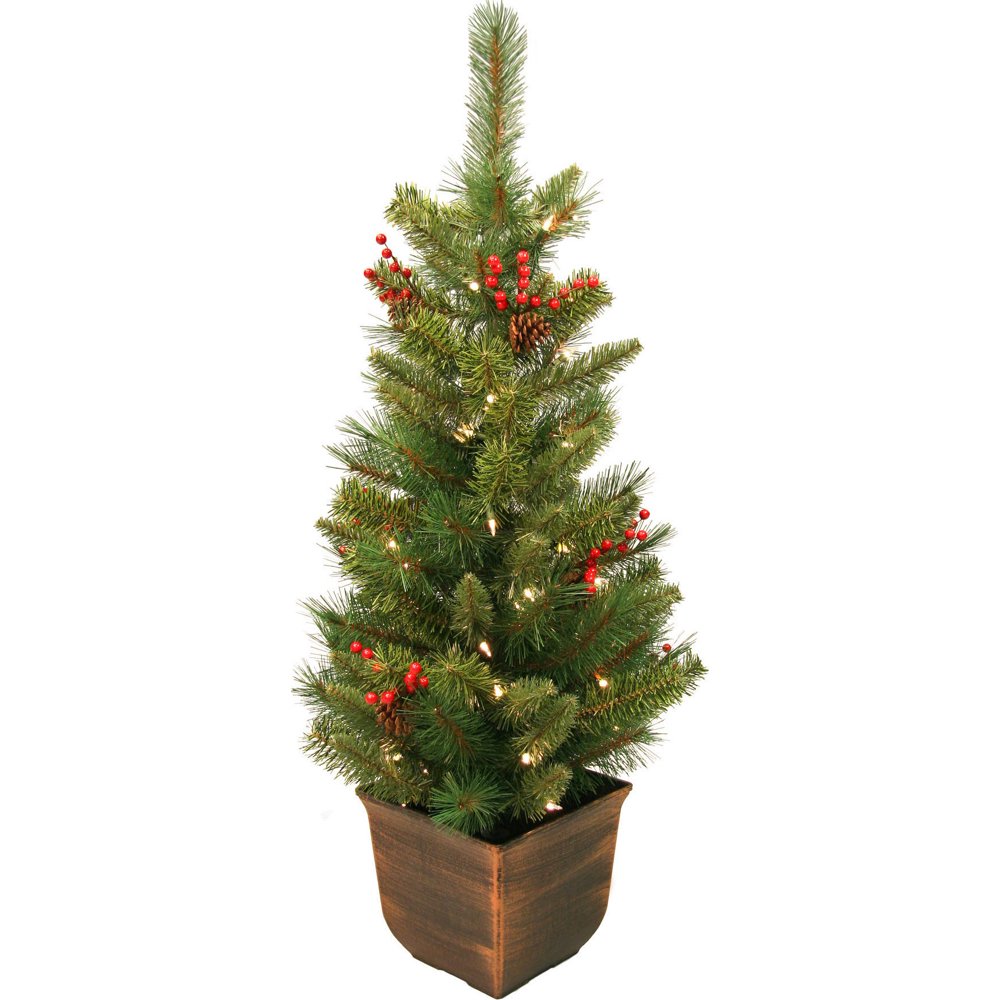 General Foam Plastics Potted Artificial Christmas Tree Decorated 4