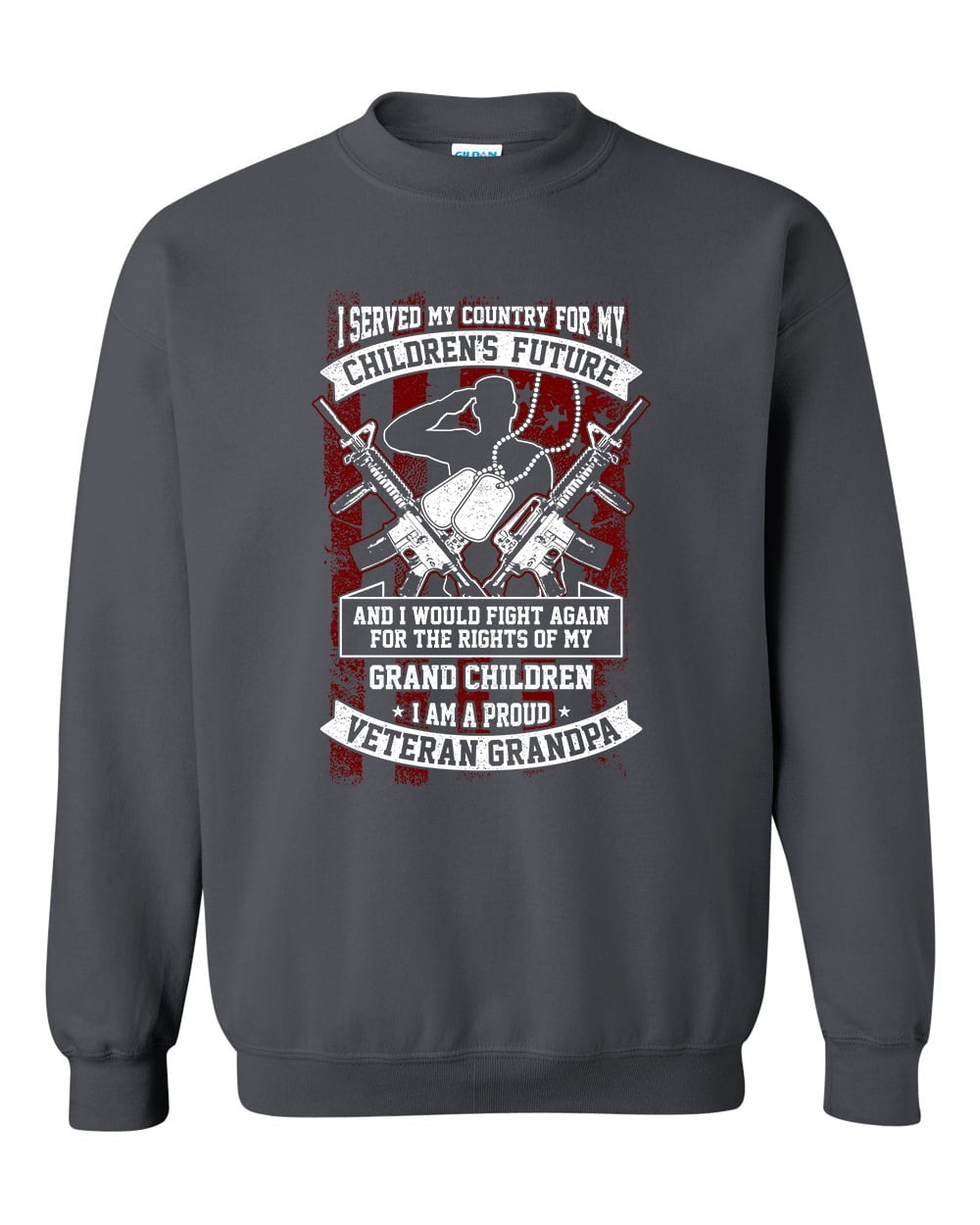 I Served My Country Veteran Grandpa Unisex Crewneck Sweatshirt - Picture 13 of 26