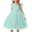 Mint Green, variant on Girls' Solid Color Mesh Puffy Sleeve Formal Party Dress for Pageants and Special Occasions