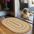 thumbnail image 1 of Homespice Cookie Dough Jute Braided Kitchen Rugs 27x45 - Country Style Small Brown Rug for Rustic Decor, 1 of 8