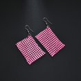 thumbnail image 6 of Xmarks Women Earrings Metal Mesh Grid Sequins Tassel Long Drop Dangle Earrings, 6 of 11