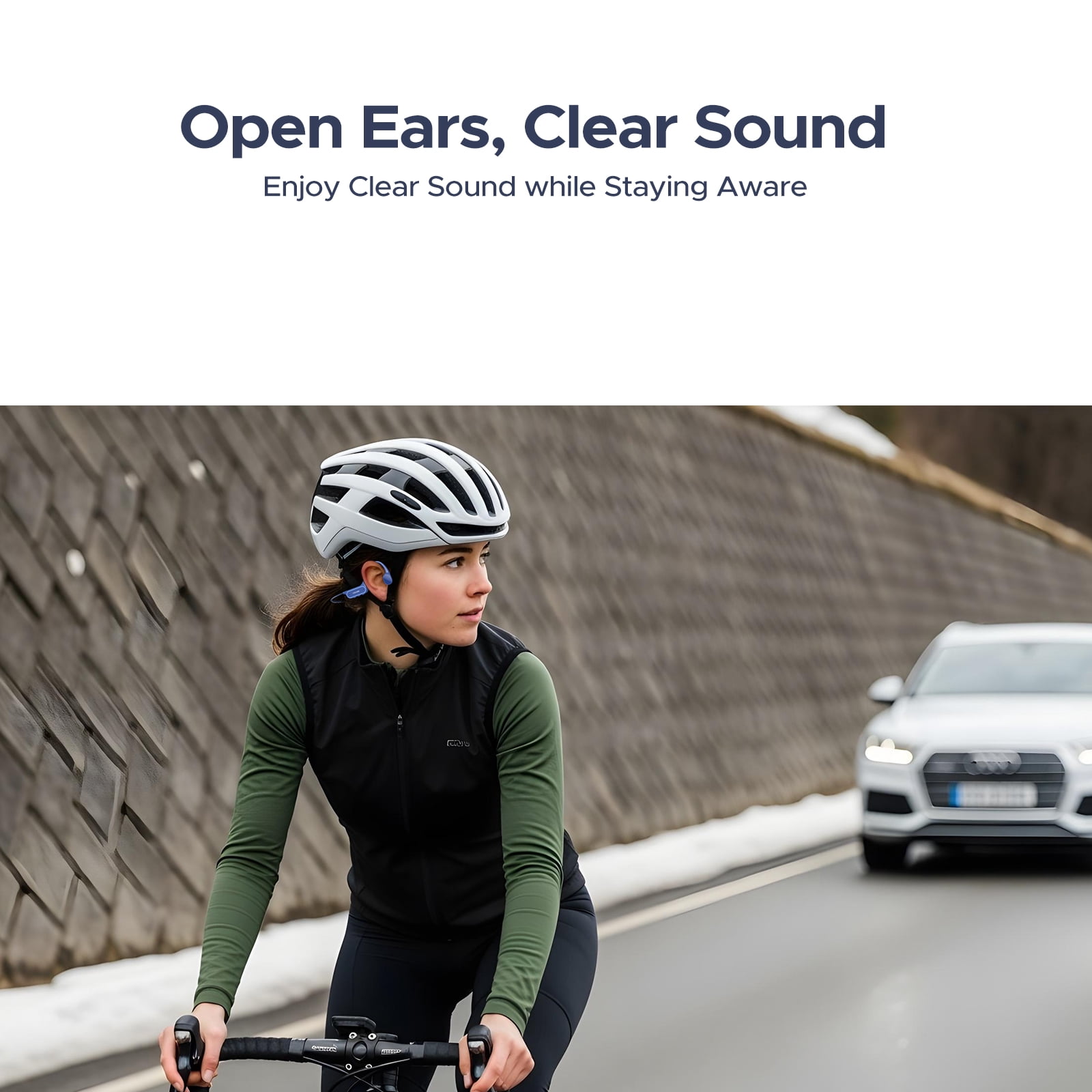 DOOGEE Bone Conduction Headphones, IP68 Waterproof Swimming Headphones with 32GB MP3 Player, Open Ear Bluetooth Headset for Running, Cycling & Sports