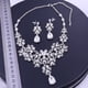 thumbnail image 3 of Conjunto De Joyería De Boda, Pendientes Elegantes De Plata Brillante, Conjunto De Collar Para Fiesta De Cumpleaños Nupcial, 3 of 5