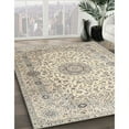 thumbnail image 2 of Ahgly Company Indoor Square Traditional Vanilla Gold Medallion Area Rugs, 5' Square, 2 of 6