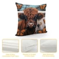 thumbnail image 4 of ONETECH  Highland Cow Pillow Covers Highland Cattle Decorative Throw Pillow Covers Cases Home Decor Animal Cowhide Western Decor Cushion Case for Couch Sofa Outdoor, 4 of 5