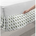 thumbnail image 2 of Botanical Bed Skirt, Diagonal Symmetric Olive Branches Pattern on Plain Background, Elastic Bedskirt Dust Ruffle Wrap Around for Bedding Decor, 4 Sizes, Evergreen Olive Green, by Ambesonne, 2 of 2
