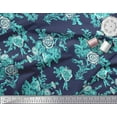 thumbnail image 4 of Soimoi Rayon Fabric Leaves & Floral Artistic Print Sewing Fabric Yard 56 Inch Wide, 4 of 4