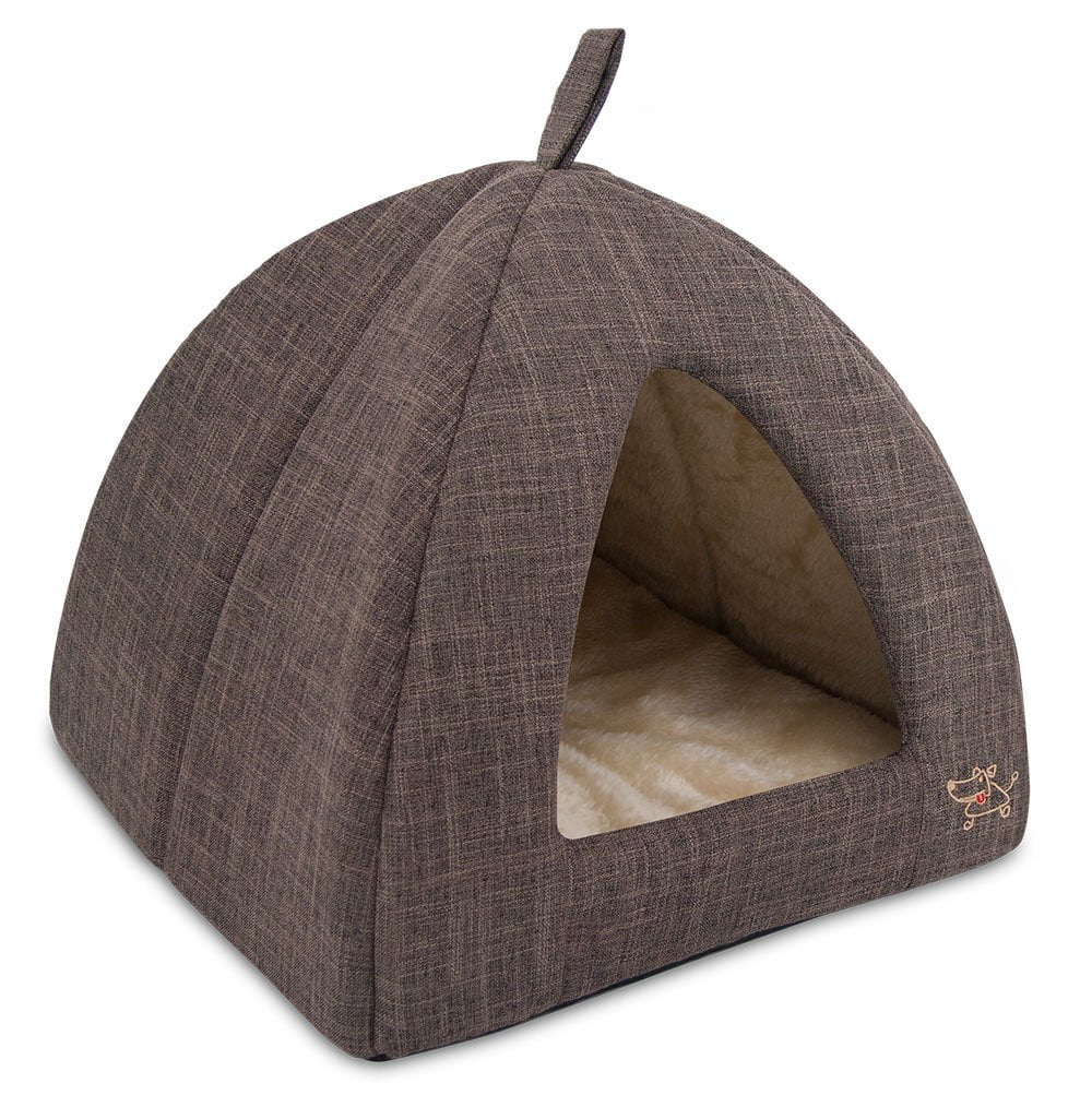 Best Pet Supplies Pet Tent Soft Bed for Dog and Cat Medium, Brown