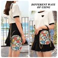 thumbnail image 6 of FORMRS Crossbody Bag for Women Quilted Travel Shoulder Cell Phone Purse with Chain Strap Handbag, Vibrant Japanese Flowers, 6 of 7
