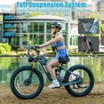 thumbnail image 6 of Dual Motors AWD 2000W Electric Bike for Adult, UL2849 48V 30AH Removable Battery E-mountain Bike 26X4"Fat Tire up to 35MPH&120 Miles Long Range Off Road Ebike Beach Snow Dual Hydraulic&Brakes Bicycle, 6 of 17