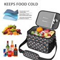 thumbnail image 5 of Lunch Box Pioneer Flower Floral Print Pattern Insulated Lunch Bag for Women Men,Medium Leakproof Lunchbox Cooler Bag Adjustable Strap,10 X 6.7 X 8 Inches, 5 of 6