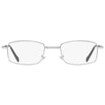 thumbnail image 2 of Men Portable Folding Reading Glasses Male Anti Blue Light Foldable Presbyopic Eyeglasses Metal Silver Readers with Case +4.00, 2 of 5