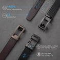 thumbnail image 3 of KALUNMA Ratchet Belt for Men, Mens Dress Belt Leather Automatic Adjustable Click Buckle Belts, 3 of 8