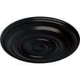thumbnail image 3 of Ekena Millwork 18"OD x 1 1/2"P Niobe Ceiling Medallion (Fits Canopies up to 8 5/8"), Hand-Painted Jet Black, 3 of 5