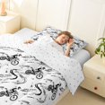 thumbnail image 3 of Manfei Cool Motorcycle Twin Comforter Sets,Speed Theme Bedding Set,White,Reversible,2-Piece,1 Comforter and 1 Pillowcase, 3 of 7