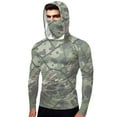 thumbnail image 6 of Qgtaibl Mens Rash Guard Long Sleeve 2X Shirt UPF 50+ Sun Protection Quick Dry Tops Lightweight Breathable Outdoor Hiking Athletic Tees (003 Camouflage), 6 of 9