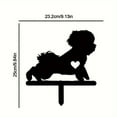 thumbnail image 2 of 9.84×9.13 Inches Cute Little Dog Garden Stake Iron Decor Art Silhouette Metal Yard Improvement Courtyard Art Garden Outdoor Decoration Pet Commemorative Metal Artwork, 2 of 6