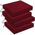 thumbnail image 5 of Outdoor Chair Cushions Set of 4 for Patio Furniture, Water-Resistant Square Corner Patio Chair Cushions with Ties, High Density Foam Outdoor Seat Cushion, 18.5" X 16" X 3", Nightbird, 5 of 10