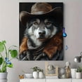 thumbnail image 4 of Qisvanset 12x16 Inch With Frame 2D Flat Wall Art Cowboy Husky Western Pet Portrait Farmhouse Wall Decor, 4 of 8