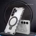 thumbnail image 2 of Case for Galaxy S23,Grating Antiskid [Built-in Kickstand] Magnetic Rotate Ring Holder Heavy Duty TPU+PC Shockproof Protect Phone Case for Samsung Galaxy S23 5G,6.1 Inch 2023 (Purple), 2 of 18