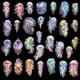 thumbnail image 2 of Paquete de pegatinas Jellyfish, 30 unidades, lámina holográfica de vinilo Dreamy, 2 of 2