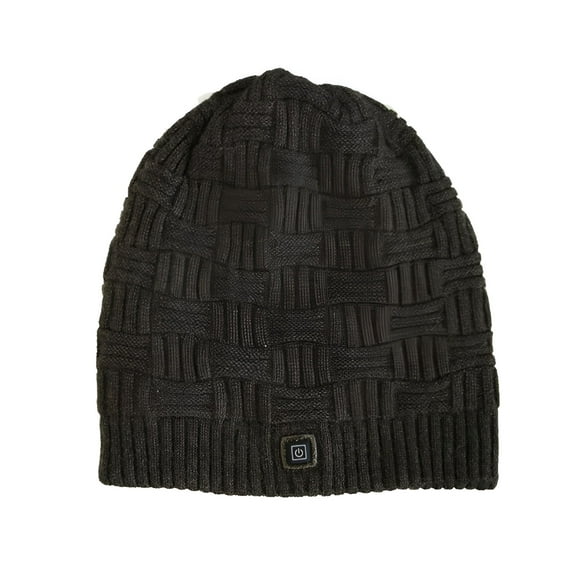 TELOLY Heated Hat - Men and Women Knitted Heating Hats,3400Mah Battery Pack,Warm Heating Beanie for Outdoor Skiing Sports,Adjustable Temperature Control