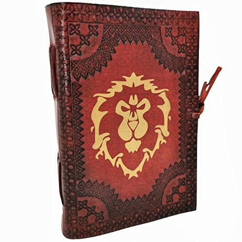 Medieval Blue Alliance Warcraft Key Ring Blank Leather Journal Sketchbook Diary 