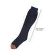 thumbnail image 4 of Spencer 3 Pair Mens Silk Socks Sheer Dress Socks Mid-Calf Crew Socks Ultra Thin Business Summer Cool Striped Socks, Navy, 4 of 8