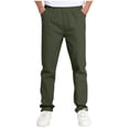thumbnail image 2 of Sevevn Boys' High Elastic Waist Straight Leg Uniform Pants Lightweight Breathable For School Daily Travel Wear, 2 of 9