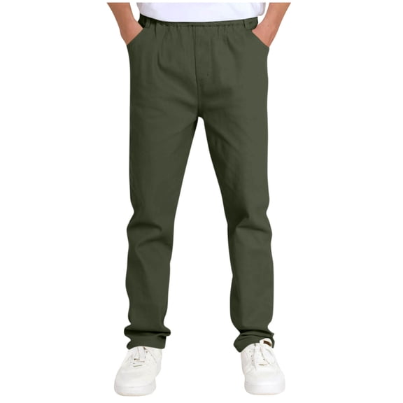 Tbopshirt School Uniform Pants for Boys Children's Suits Pants Elastic Waist Performance Outerwear Pants