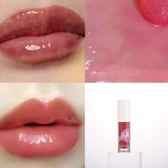 XWSHYW Lápiz Labial Aceite para El Cuidado de Los Labios Barra de Labios Hidratante Esmalte de Labios Dudu Brillo de Labios Labio de Cristal, 3 Ml