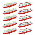 thumbnail image 1 of 10Pcs Plastic Cruise Ship Toy Pull Back Ship Toy Pull Back Steamship Toddler Gliding Toys (Random Patterns), 1 of 6