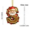 thumbnail image 3 of DAMAI 26 Letter Gold Christmas Ornaments With Cartoon Santa Claus- 2D Initial Ornaments for Christmas Tree, Personalized Name Decorations with Alphabet Letters for Holiday Decor, 3 of 3