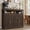 Brown, variant on Buffet Sideboard with Storage Farmhouse with 4 Doors, 47'' Large Kitchen Storage Cabinet Wood Coffee Bar Cabinet Buffet Table with Shelves for Kitchen, Dining Room, Entryway, White