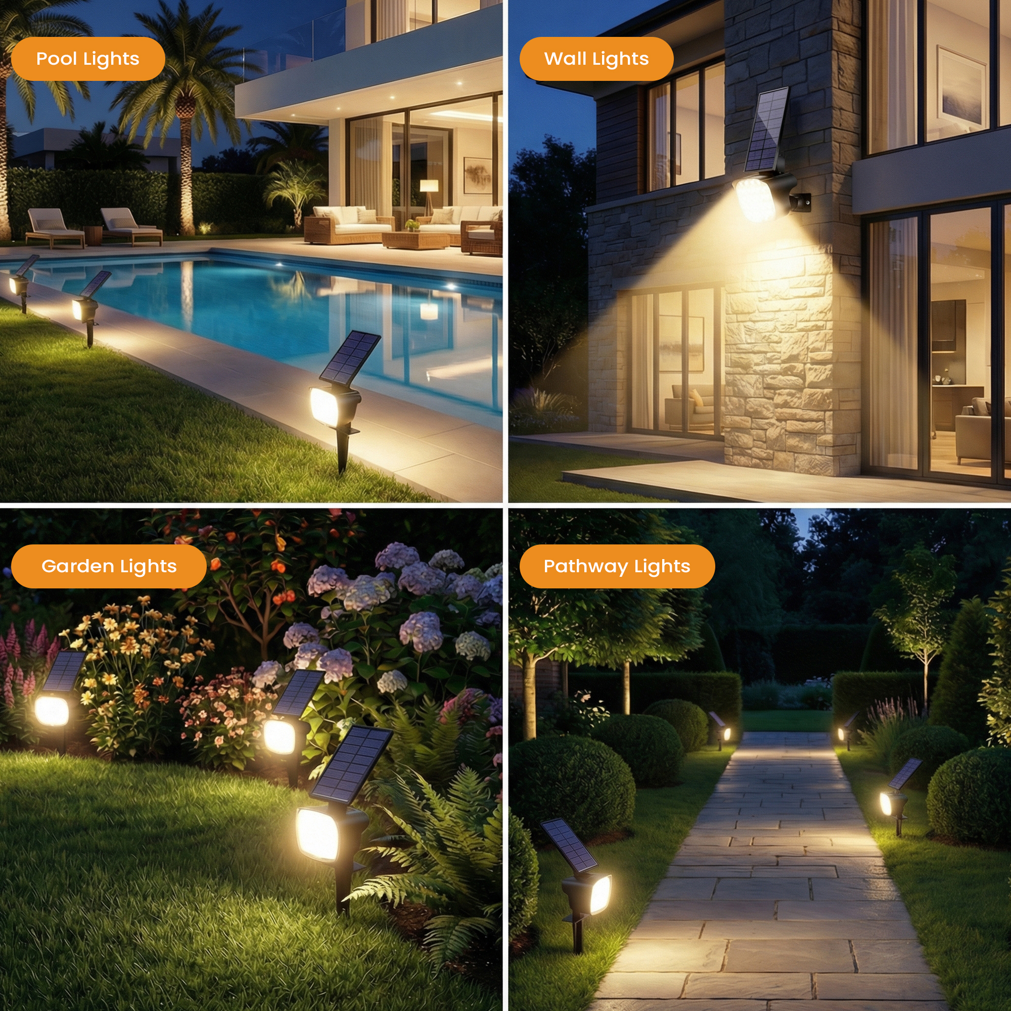 DAYBETTER 6-Pack Solar Spotlights, 800 Lumens, Warm White photo 4