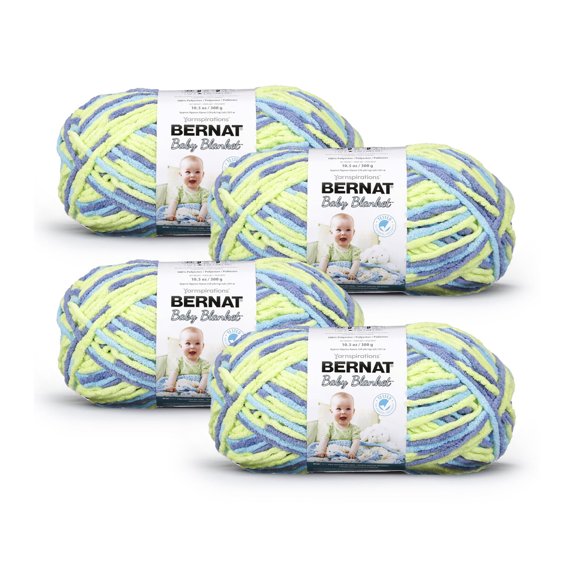 Bernat® Baby Blanket™ 6 Super Bulky Polyester Yarn, Handsome Guy 10