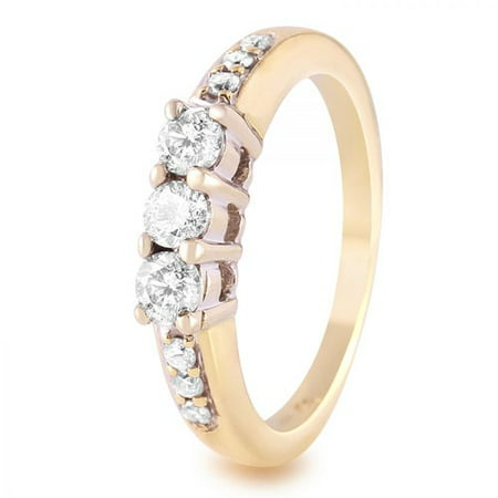 Ladies 0.45 Carat Diamond 14K Two tone Gold Ring