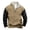Khaki, variant on Wyobmus Men's Fleece Lined Sweatshirt Casual Fashion Stand Collar Color Block Zipper Pullover Long Sleeve Tops Sweatshirt Olive Green