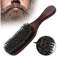 thumbnail image 4 of Cepillo de pelo de cerdas de jabalí CHAO Peine de madera natural Negro, 4 of 5